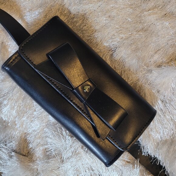 Kate Spade Bow Belt Bag Adjustable Leather L/XL Black main image 5